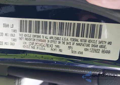 2014 Jeep Cherokee Latitude из США, поврежденный, VIN 1C4PJMCS4EW178143